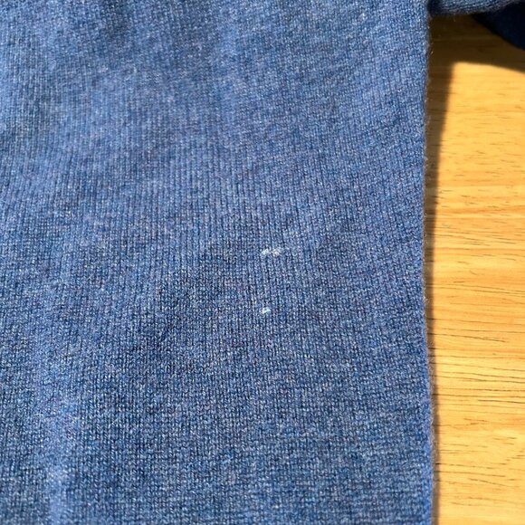 Mens J. Crew Blue 100% Cashmere Long Sleeve Crewneck Sweater XL - Picture 10 of 10